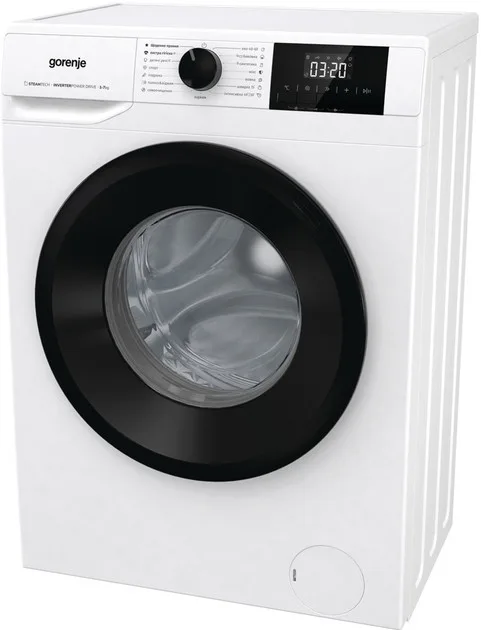 Фронтальна пральна машина Gorenje, 7 кг, 1200 об/хв, енергоефективність A++, 43.5 см, з дисплеєм, паровими функціями, інверторний