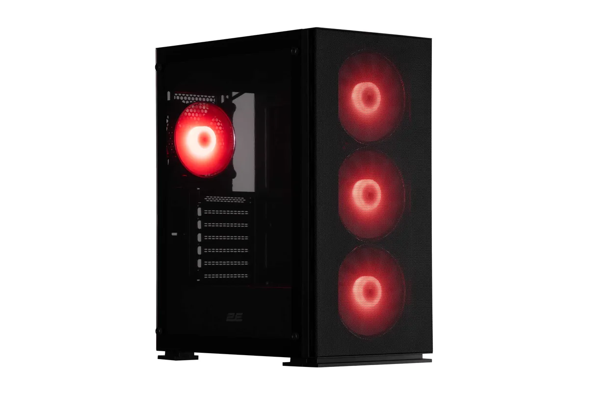 Корпус 2E GAMING Virtus Neo G3301N без БЖ 2xUSB3.0, 1xUSB2.0, 3x140мм ARGB, 1x120мм ARGB,  VGA 340мм, LCS ready, контролер з пультом, TG Side Panel, ATX, чорний