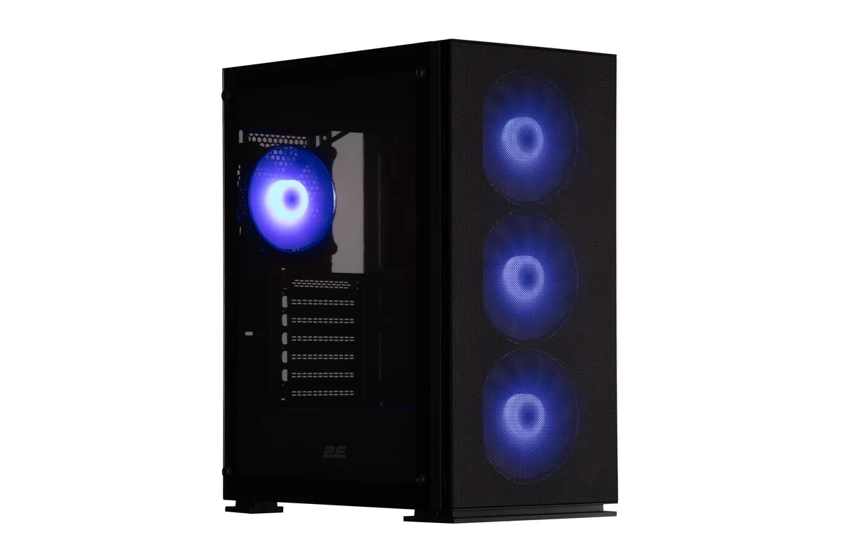 Корпус 2E GAMING Virtus Neo G3301N без БЖ 2xUSB3.0, 1xUSB2.0, 3x140мм ARGB, 1x120мм ARGB,  VGA 340мм, LCS ready, контролер з пультом, TG Side Panel, ATX, чорний
