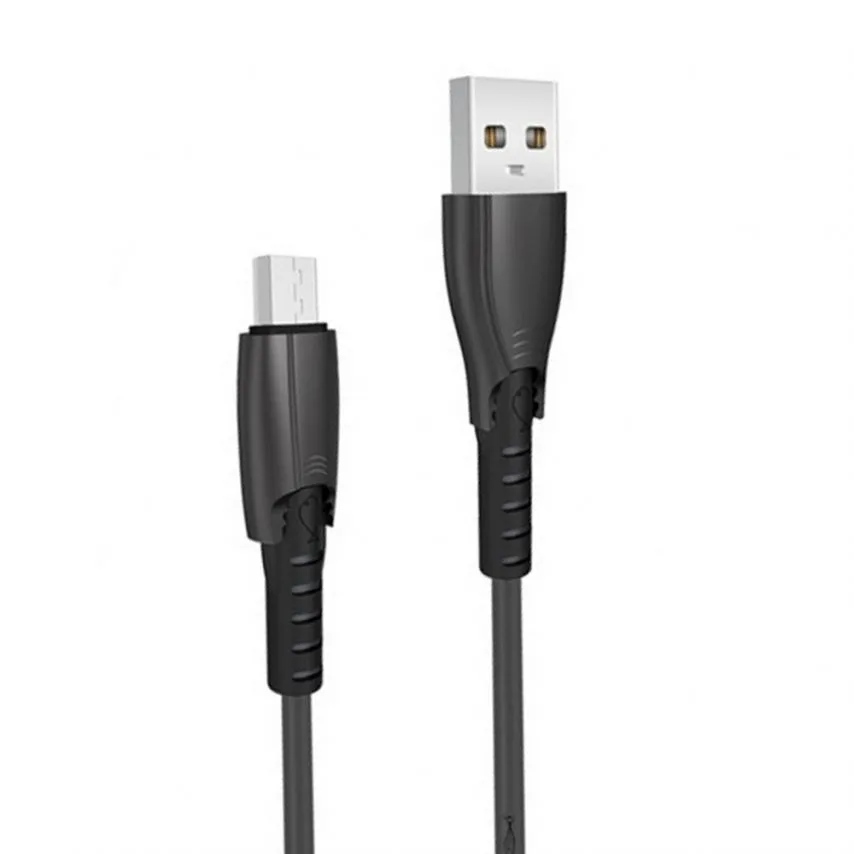 Кабель USB XO тканинний Micro 1м 2.4A графіт