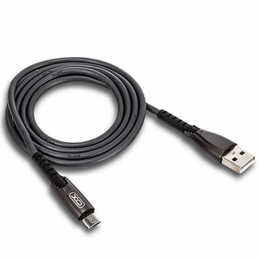 Кабель USB XO тканинний Micro 1м 2.4A графіт