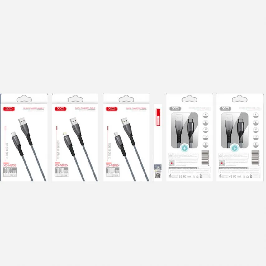 Кабель USB XO тканинний Micro 1м 2.4A графіт