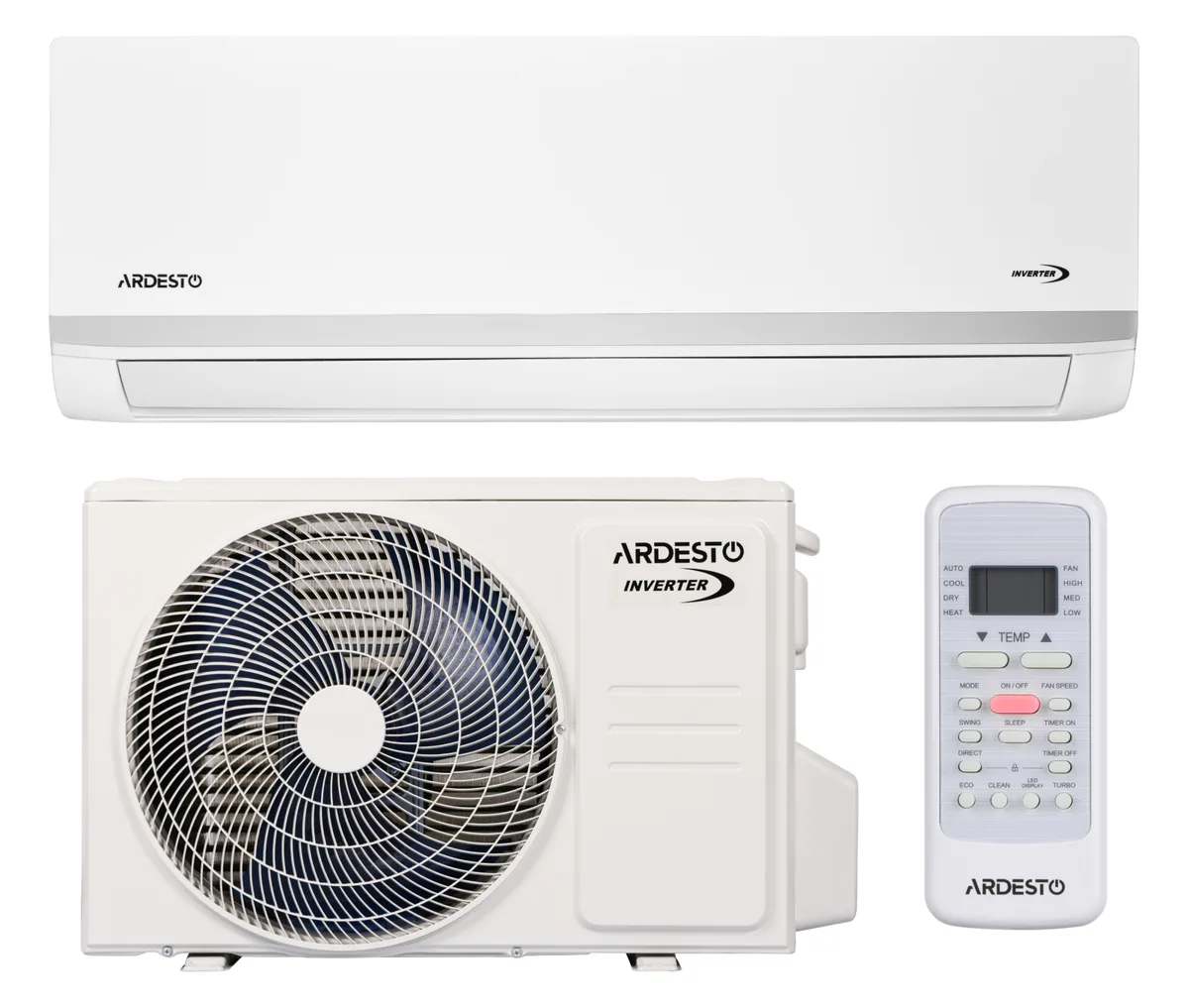 Кондиционер ARDESTO ACM-24ERP-R32-WF-AG-S, 70 м2, 24000 BTU, 70 кВт, A++/A+, -20°C, Wi-Fi, R32, белый