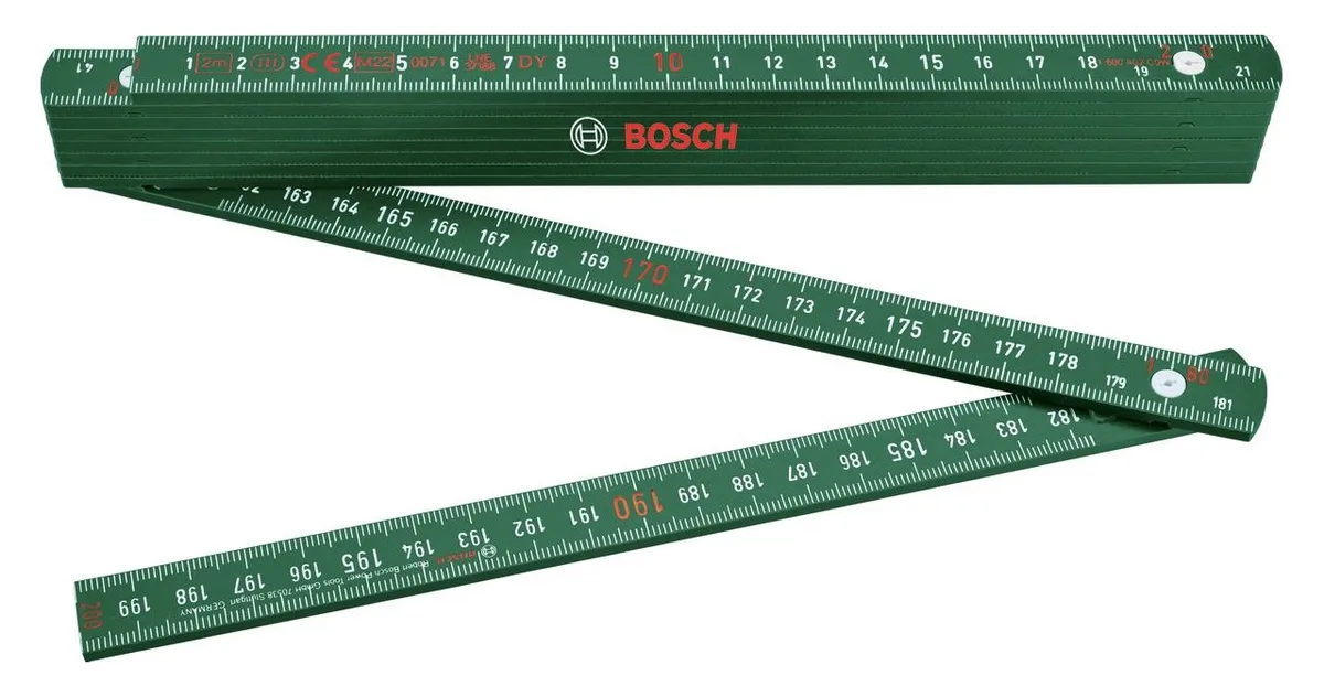 Складна рулетка Bosch, пластиковий корпус, 2000 мм.
