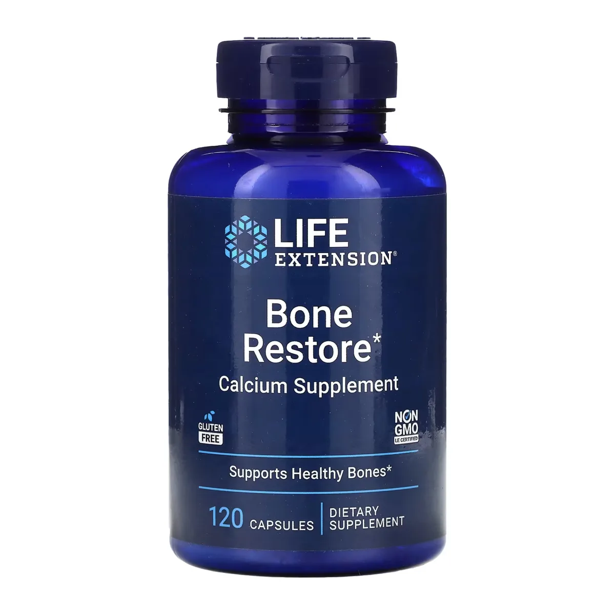 Кальций с витамином D3 и минералами Bone Restore 120 капсул без глютена и ГМО