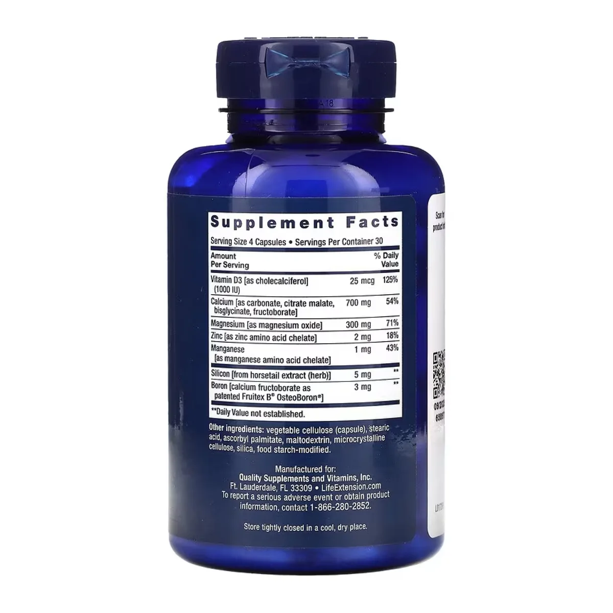 Кальций с витамином D3 и минералами Bone Restore 120 капсул без глютена и ГМО