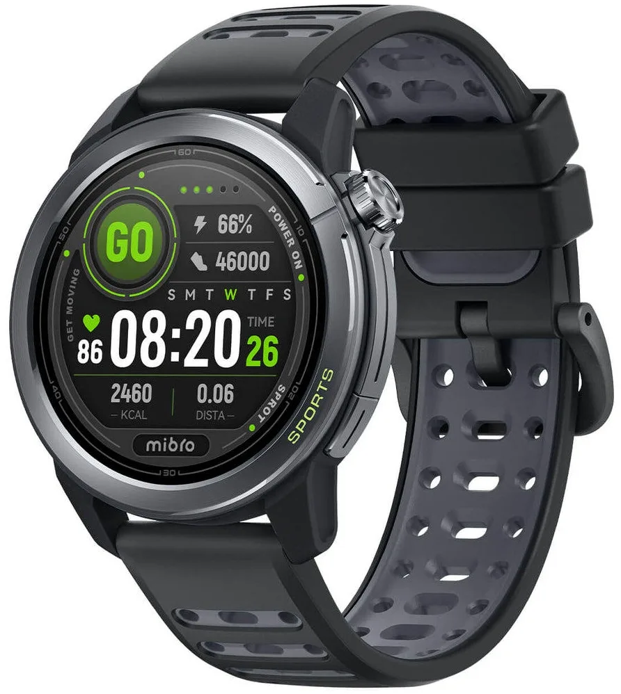 Смарт-годинник Mibro AMOLED 46мм темно-сірий 1.32" 5ATM GPS Bluetooth 5.3