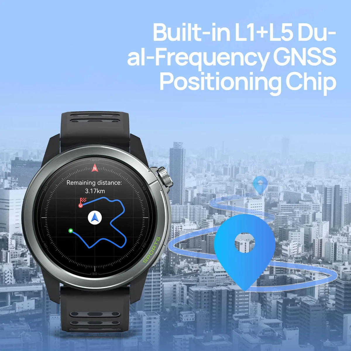 Смарт-годинник Mibro AMOLED 46мм темно-сірий 1.32" 5ATM GPS Bluetooth 5.3