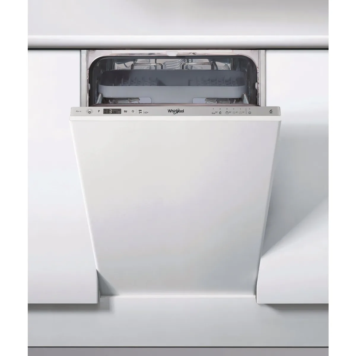 Посудомоечная машина Whirlpool встроена 10 комплектов A++ 45 см электронная для кухни автоматическая белая