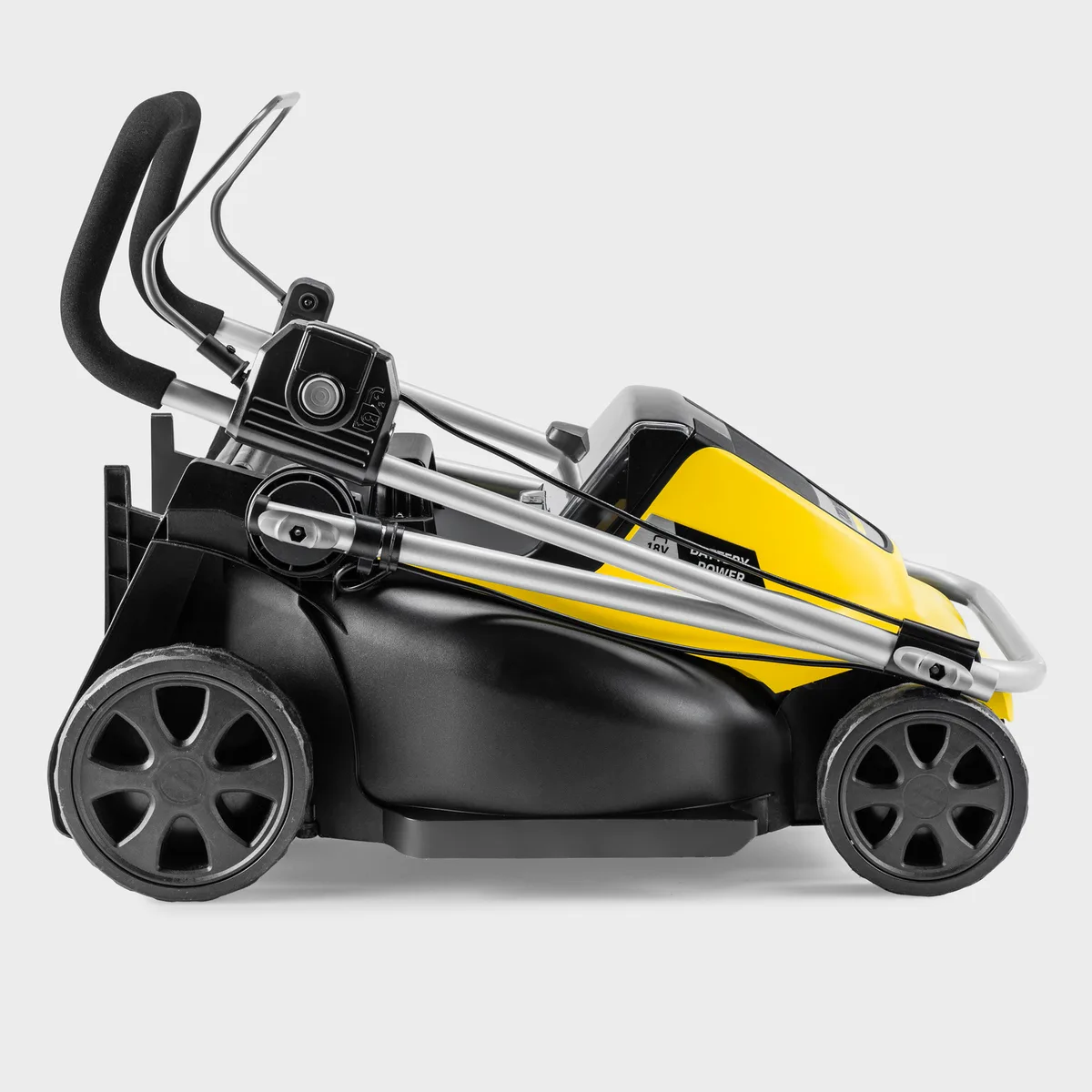 Акумуляторна газонокосарка Karcher LMO 4-18 Dual 18В з акумулятором 1х5А·год, ширина косіння 37 см, висота регулювання 25-65 мм.