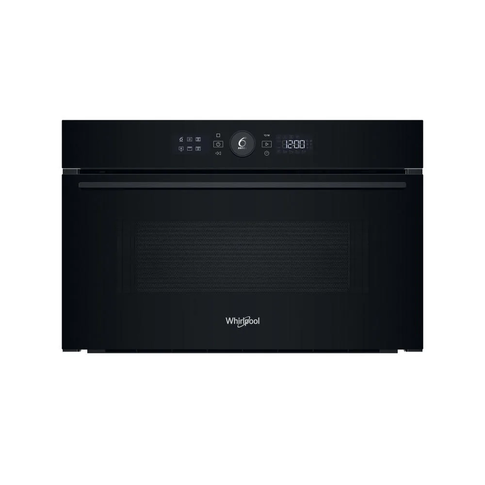 Вбудована мікрохвильова піч Whirlpool, 31 л, електронне керування, 1000 Вт, гриль, дисплей, чорного кольору.