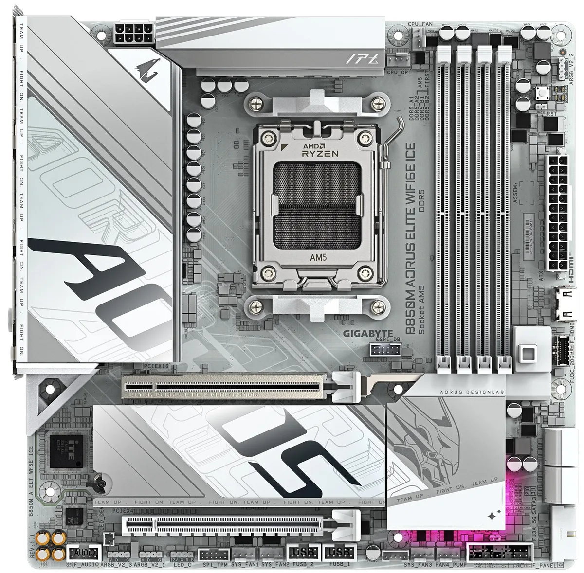 Материнська плата Gigabyte B850M AM5 mATX DDR5 Wi-Fi 6E Bluetooth 5.3