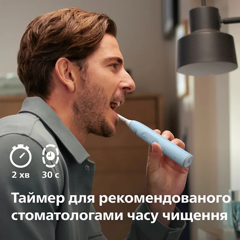Зубна електрощітка Philips Sonicare Ультразвукова для дітей 62000 рухів на хвилину Блакитна