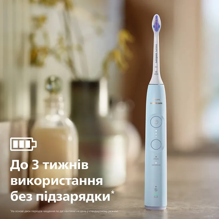 Зубна електрощітка Philips Sonicare Ультразвукова для дітей 62000 рухів на хвилину Блакитна