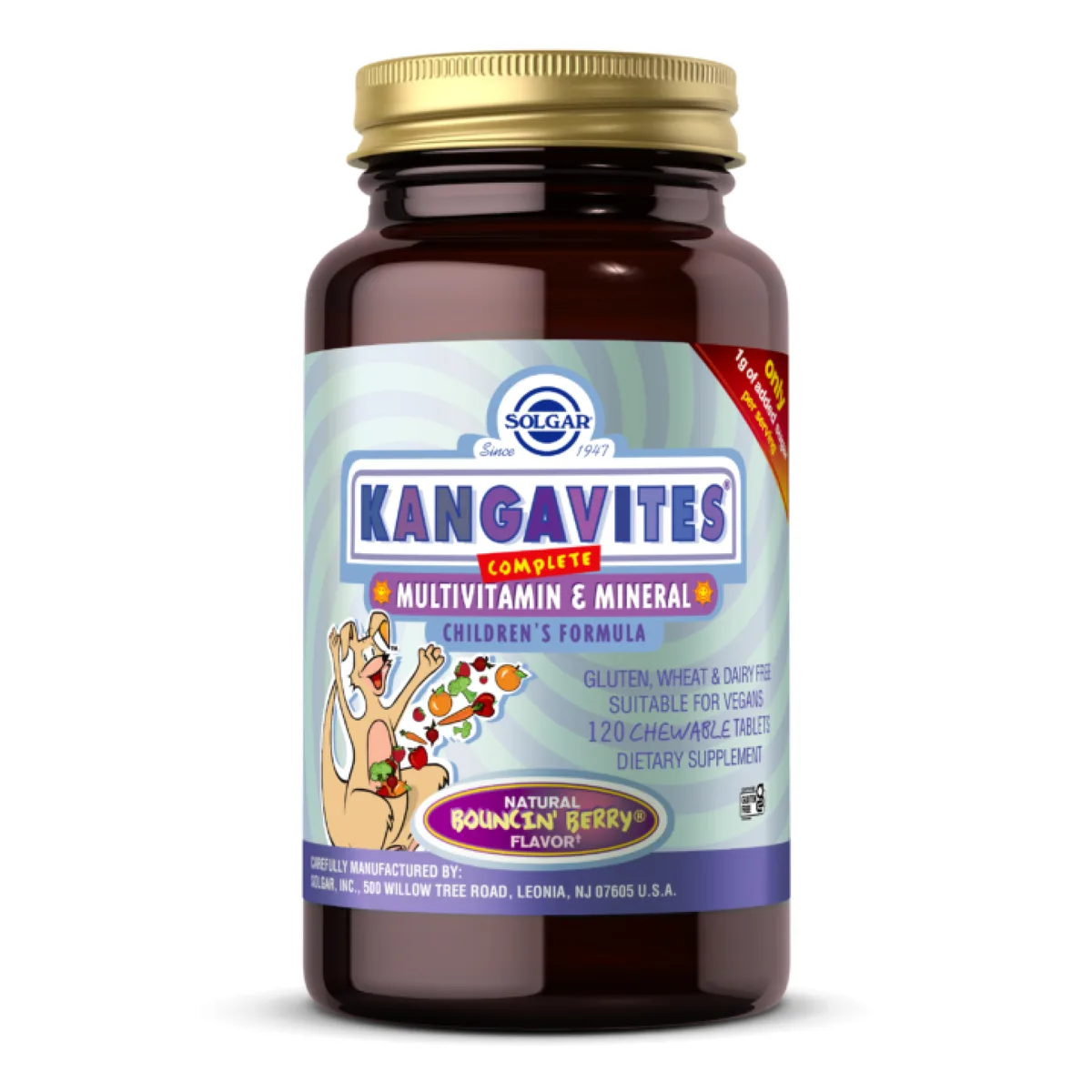 Kangavites Multivitamin Mineral жувальні таблетки 120 шт Ягідний смак