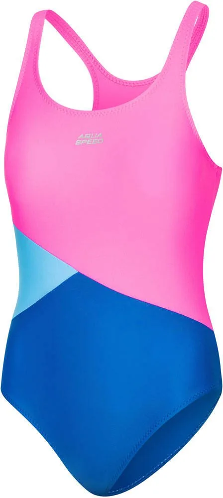 Купальник Aqua Speed поліамід 158 см рожевий блакитний світло-бірюзовий