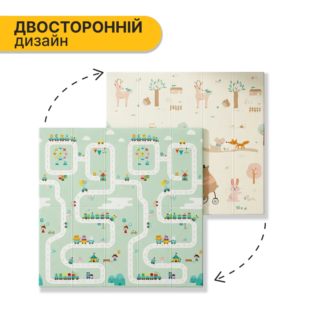 Детский игровой коврик LEOBRO вспененная полиуретановая пена 180х200 см