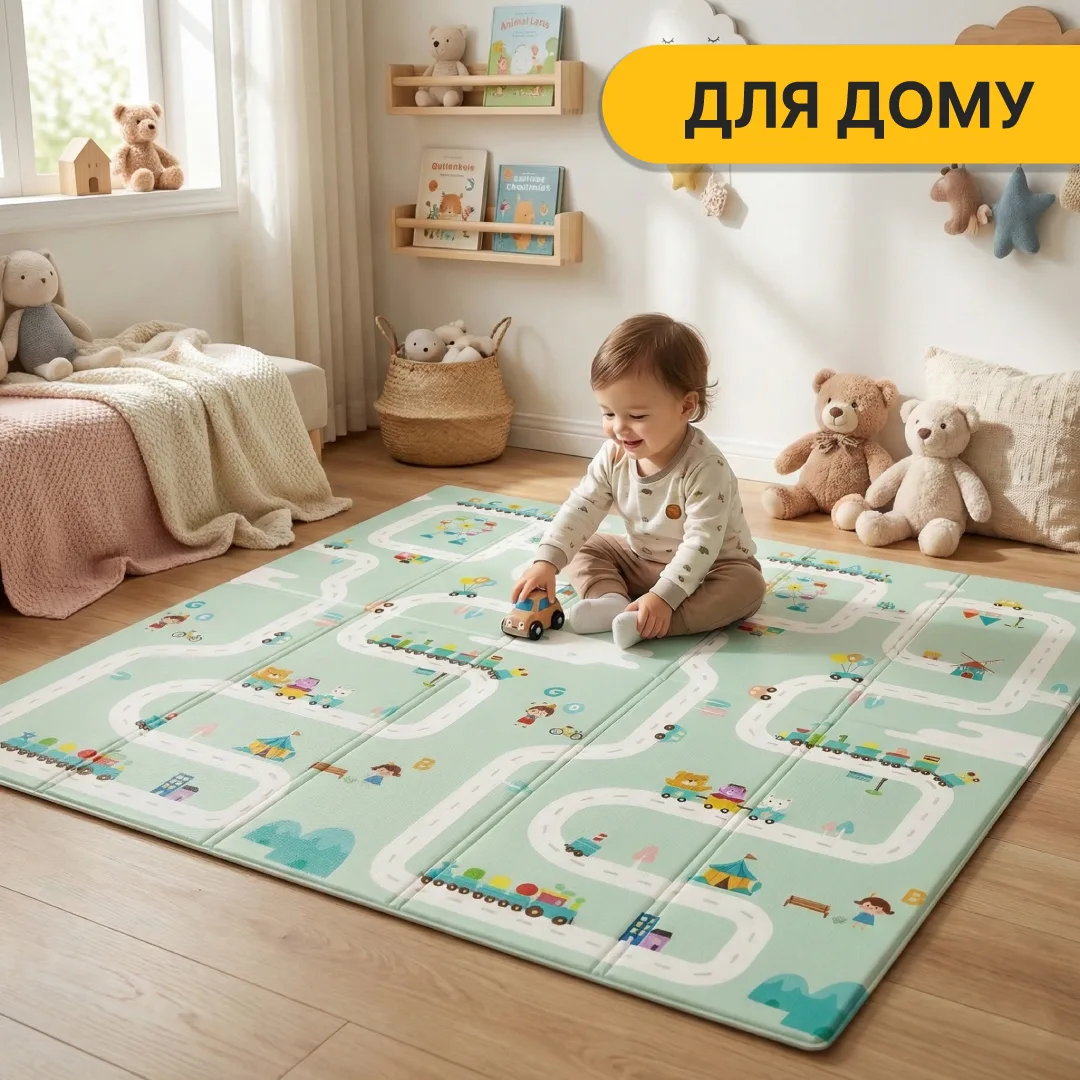Детский игровой коврик LEOBRO вспененная полиуретановая пена 180х200 см