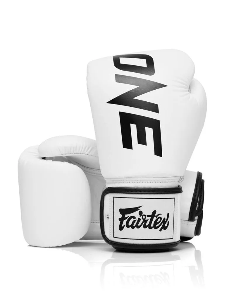 Боксерські рукавиці Fairtex натуральна шкіра 10 унцій білий
