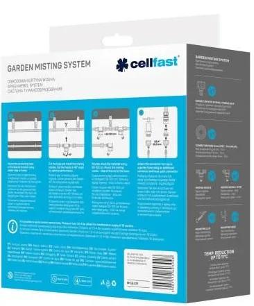 Система создания тумана Cellfast, шланг 15 м, 7 распылителей