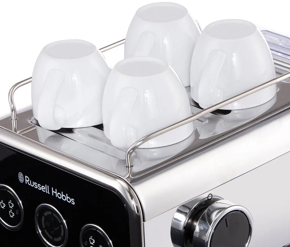 Кавоварка Russell Hobbs ріжкова Distinctions 1.1л, для меленої кави та чалдів, чорний з сріблястими акцентами.