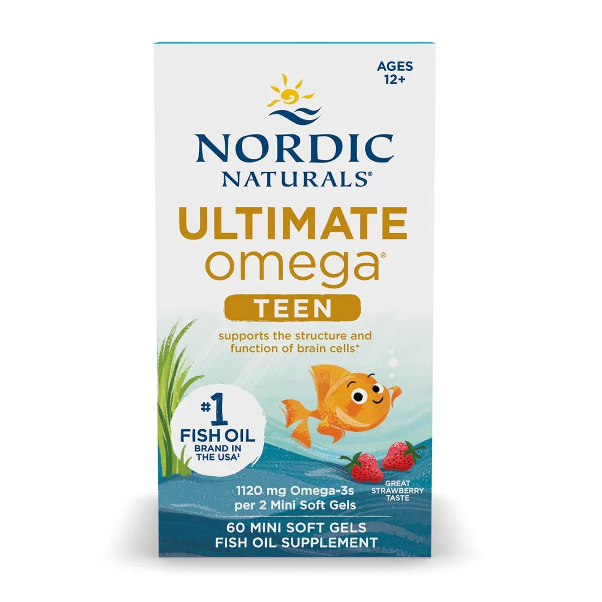 Ultimate Omega 2X Teen Nordic Naturals міні-м'які желатинові капсули 60 шт клубнічний смак