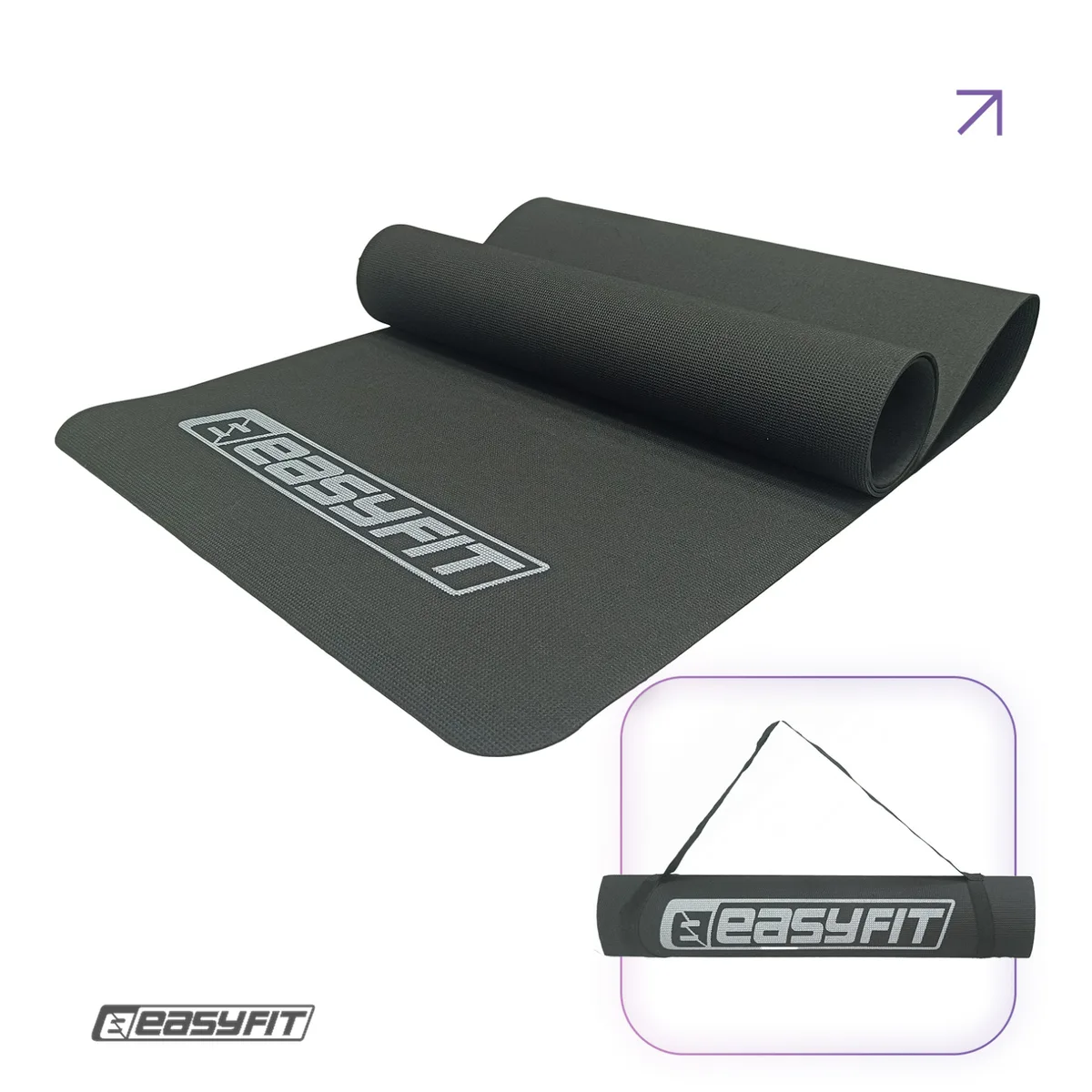 Килимок для фітнесу EasyFit EVA 3 мм чорний