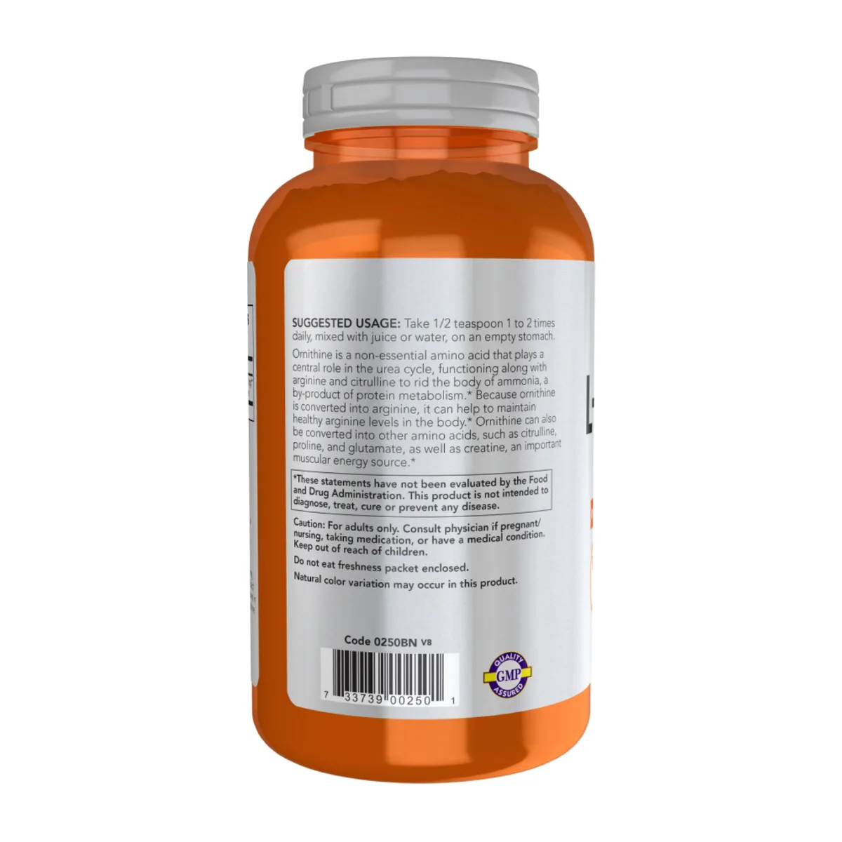 L-Ornithine Powder Now Foods Веганський 227 г Без ГМО