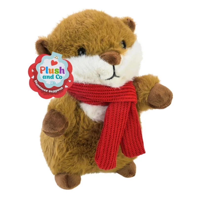 Плюшева іграшка Водяний бобер Plush and Co 15х20х22 см сірий