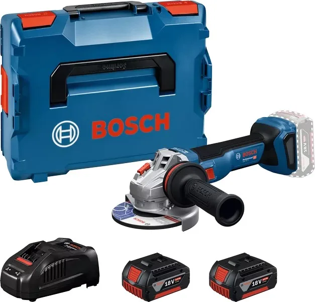 Аккумуляторная угловая шлифмашина Bosch Professional GWS 18V-11, 125 мм, 18 В, 2x5 Ач, 0-9000 об/мин, вес 17 кг, кейс ZP GAL1