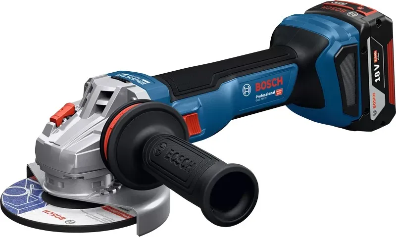 Аккумуляторная угловая шлифмашина Bosch Professional GWS 18V-11, 125 мм, 18 В, 2x5 Ач, 0-9000 об/мин, вес 17 кг, кейс ZP GAL1