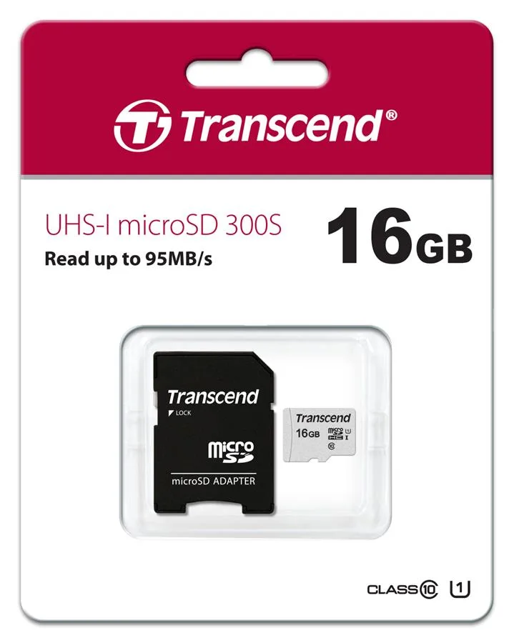Карта пам'яті Transcend microSD 16GB Class 10 UHS-I Чорна