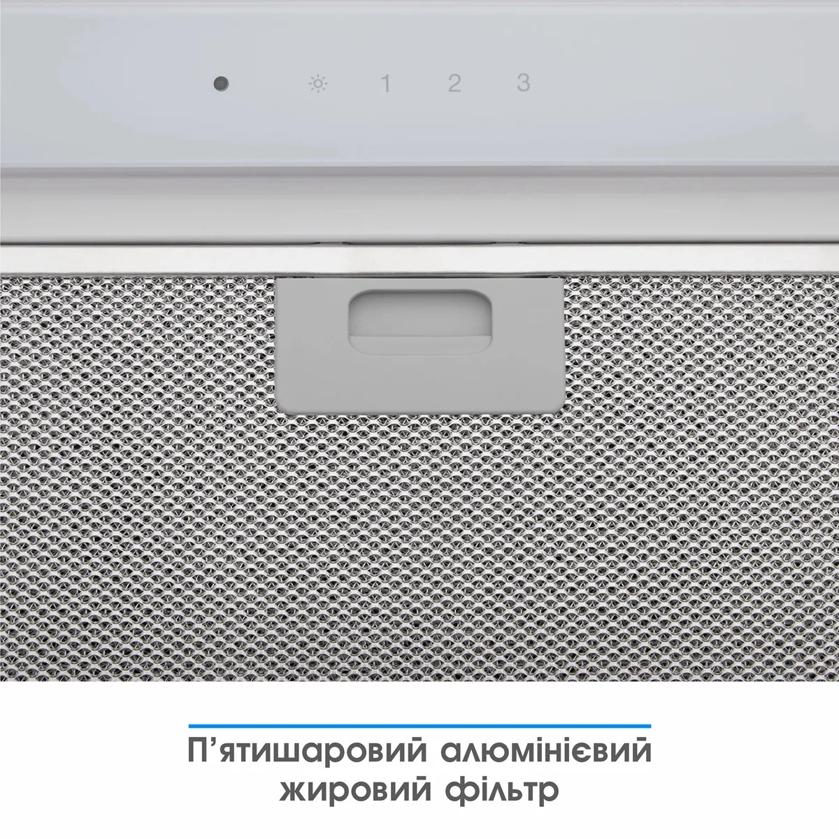 Витяжка Eleyus 800 куб.м/год вбудована біла 52 см з LED освітленням