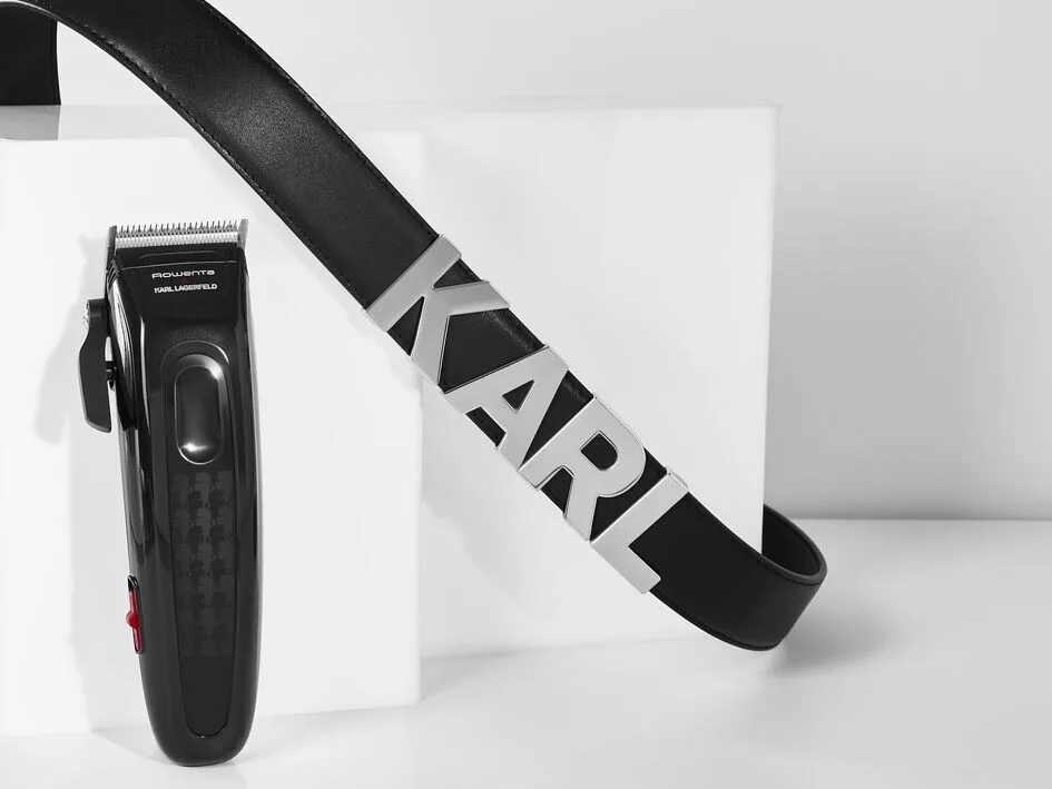 Машинка для стрижки Rowenta Karl Lagerfeld Precision Cut, сетевой+аккумуляторный, роторный мотор, 6 насадок, сталь, черный