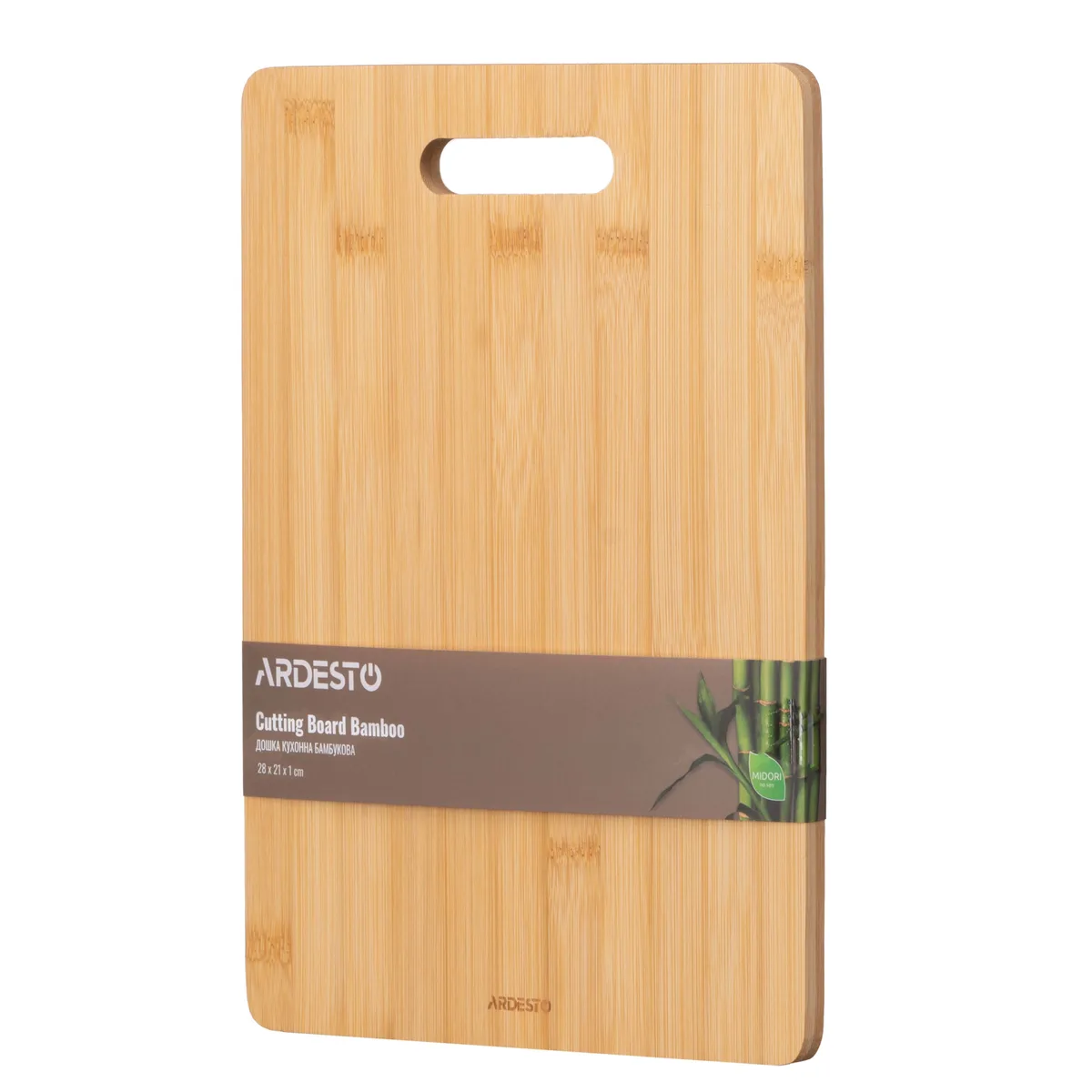 Кухонна дошка ARDESTO Midori, 28х21х1 см, з бамбука.