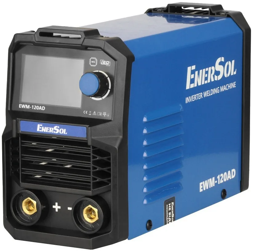 Зварювальний апарат інверторний EnerSol 20-120А MMA TIG для зварювання сталі та чавуну легкий 2,8 кг