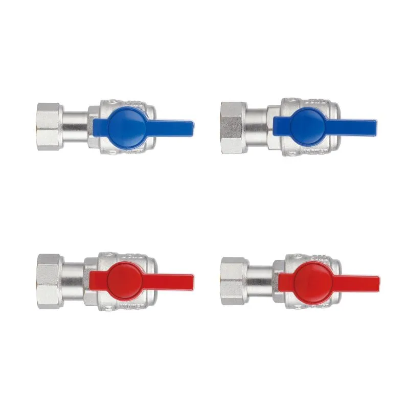 Кутовий кран кульовий 1/2"x3/4" Thermo Alliance Standart латунь нікель 0,926 кг