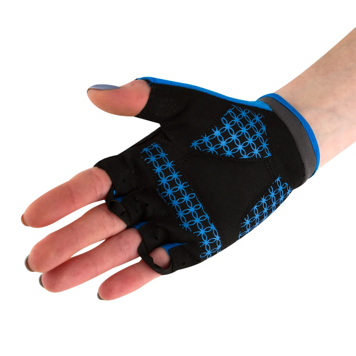 Велорукавички Active Point комбіновані XS блакитні