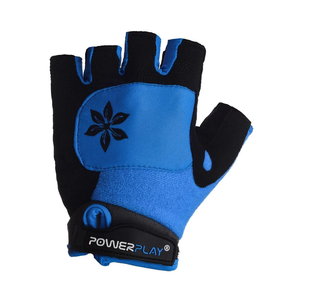 Велорукавички Active Point комбіновані XS блакитні