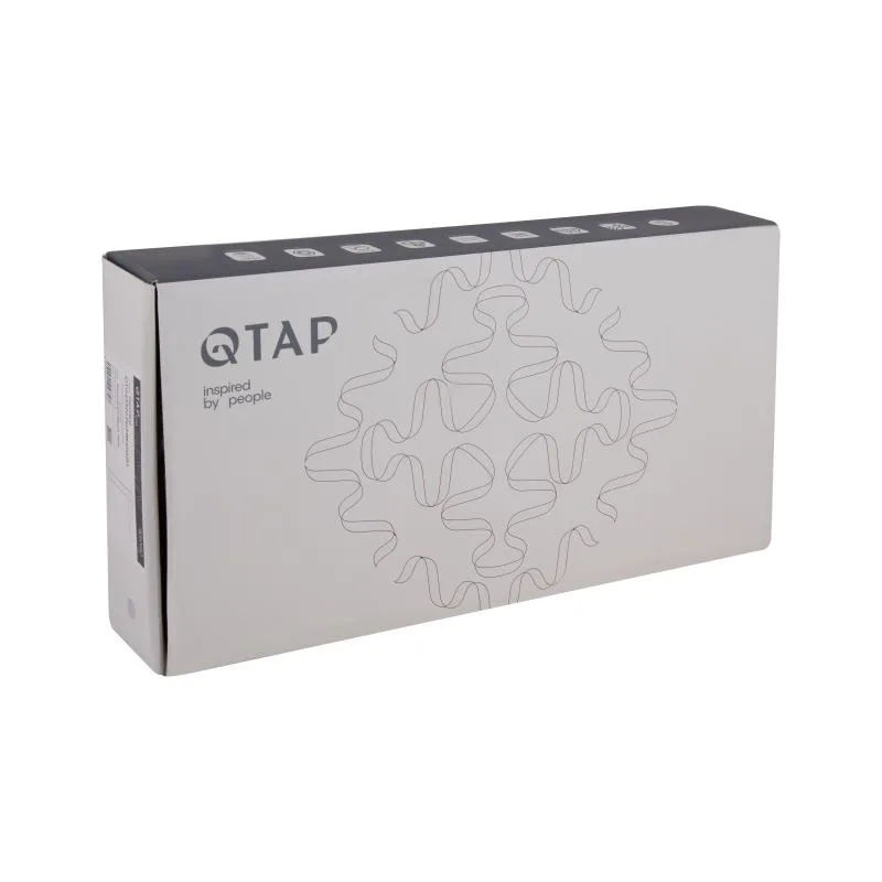 Смеситель для раковины Qtap Gemini 269 мм латунь Gunmetal Black PVD