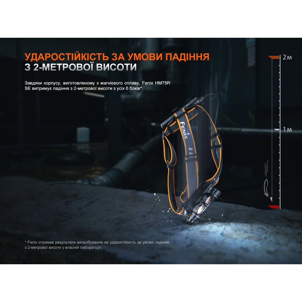 Налобный фонарь Fenix магниевый 91,1х41х53,5 мм белый красный