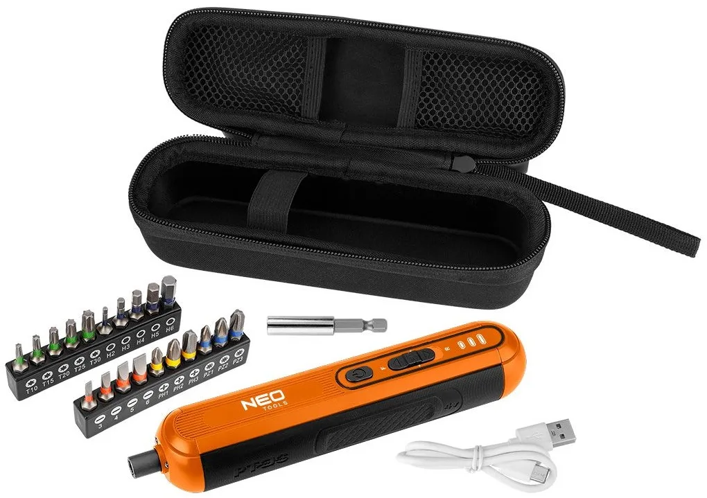 Акумуляторна викрутка Neo Tools 4 В 1,5 А·год 4,5 Нм 230 об/хв кейс