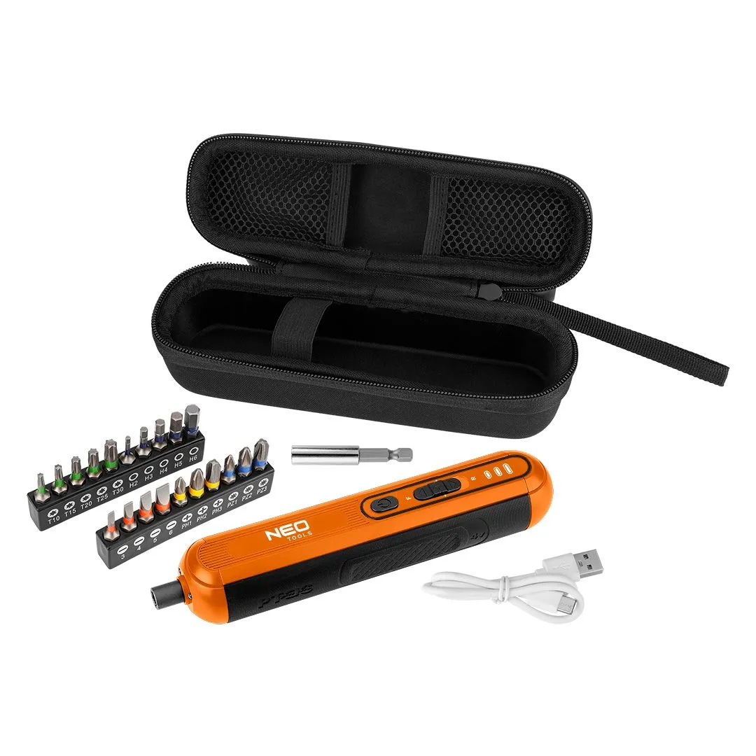 Акумуляторна викрутка Neo Tools 4 В 1,5 А·год 4,5 Нм 230 об/хв кейс