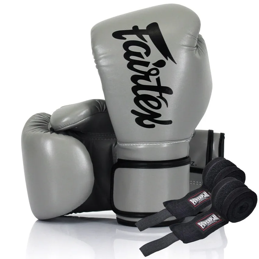 Боксерські рукавиці Fairtex мікрофібра 12 унцій сірі
