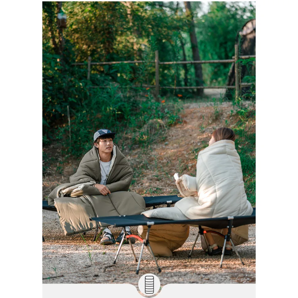 Спальный мешок Naturehike епонж 225х75 см темно-зеленый с капюшоном.