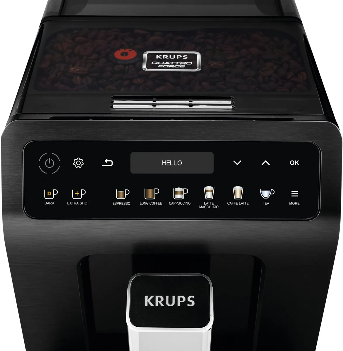 Кавомашина Krups 1450 Вт 15 бар Зернова Чорна