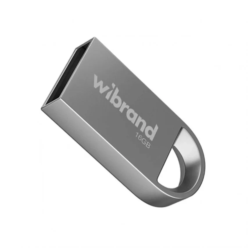 Флеш-пам'ять USB Wibrand метал 16ГБ срібна