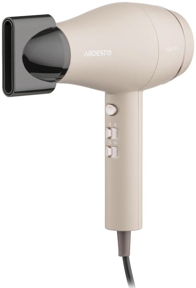 Фен ARDESTO Pearl Cream HD-Y700PERL, 1800-2000Вт, 2 швидкості, 3 температурні режими, бежевого кольору.