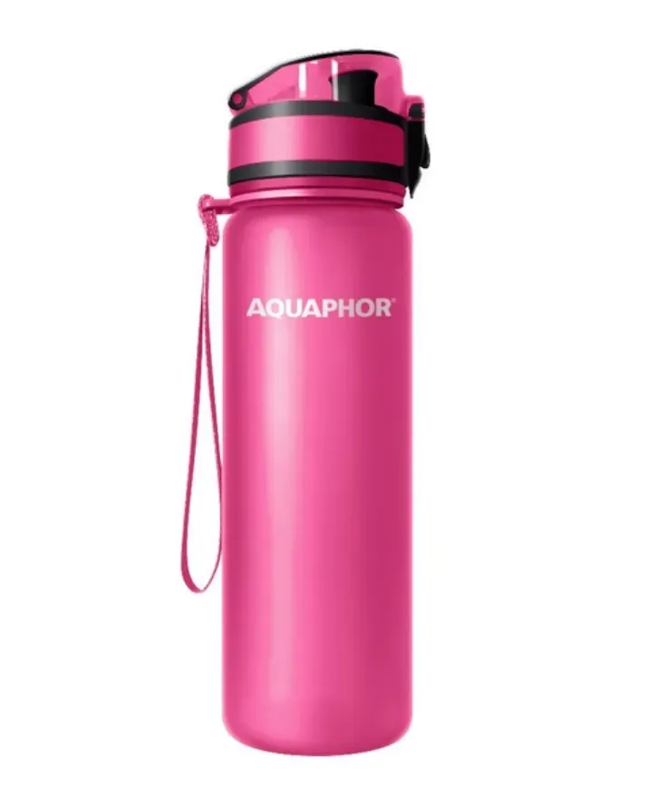 Фільтр-пляшка Аквафор Сіті Pink для очищення води 0,5 л пластикова рожевий
