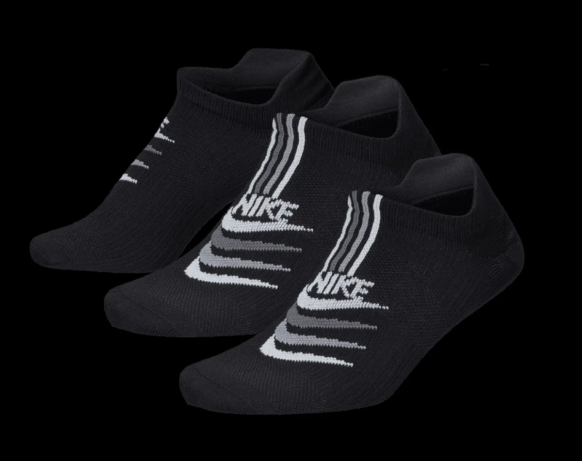 Шкарпетки NIKE поліестер 34-38 чорний 3 пари